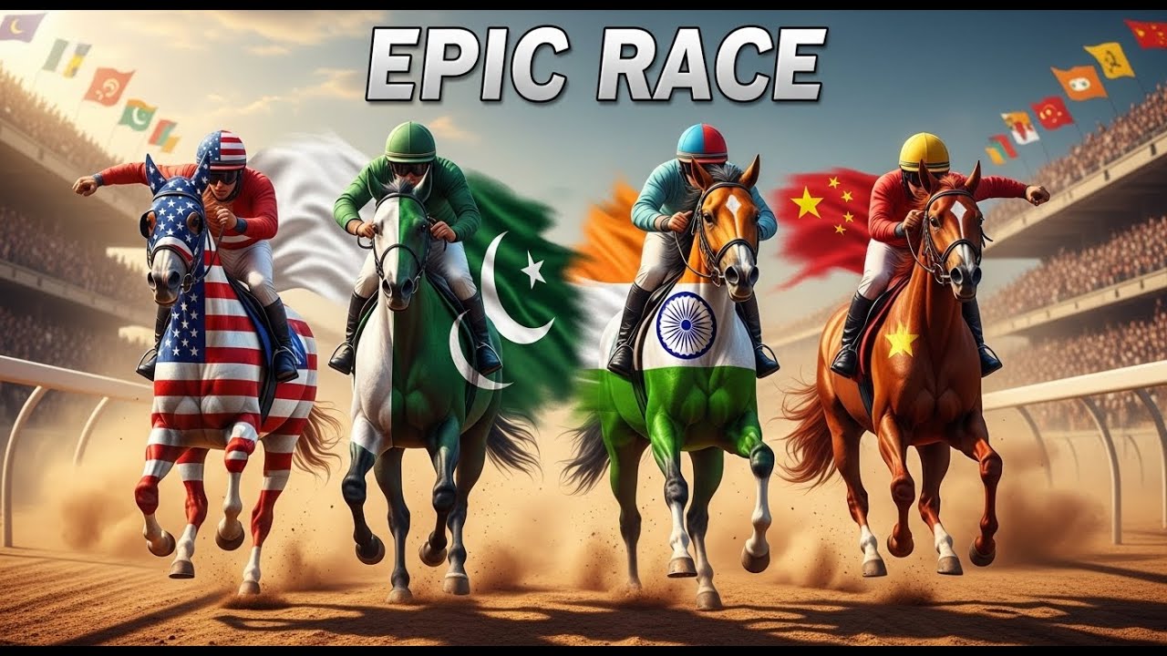 EPIC Race Between Horse | Horse Race in Hindi | PAK Horse VS IND Horse Race | Viral Ai Story