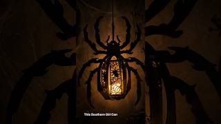 I made a spider lantern #diy #halloween #diyhalloweendecor #diyhalloweendecorations #halloweendiy ￼ @ThisSouthernGirlCan