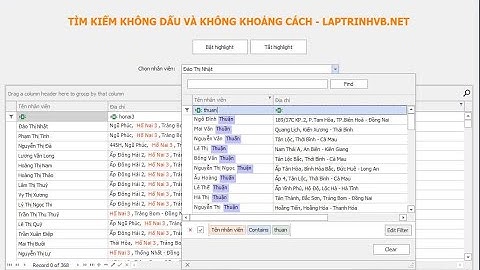 [DEVEXPRESS] Hỗ trợ tìm kiếm không dấu và khoảng cách trên Gridview