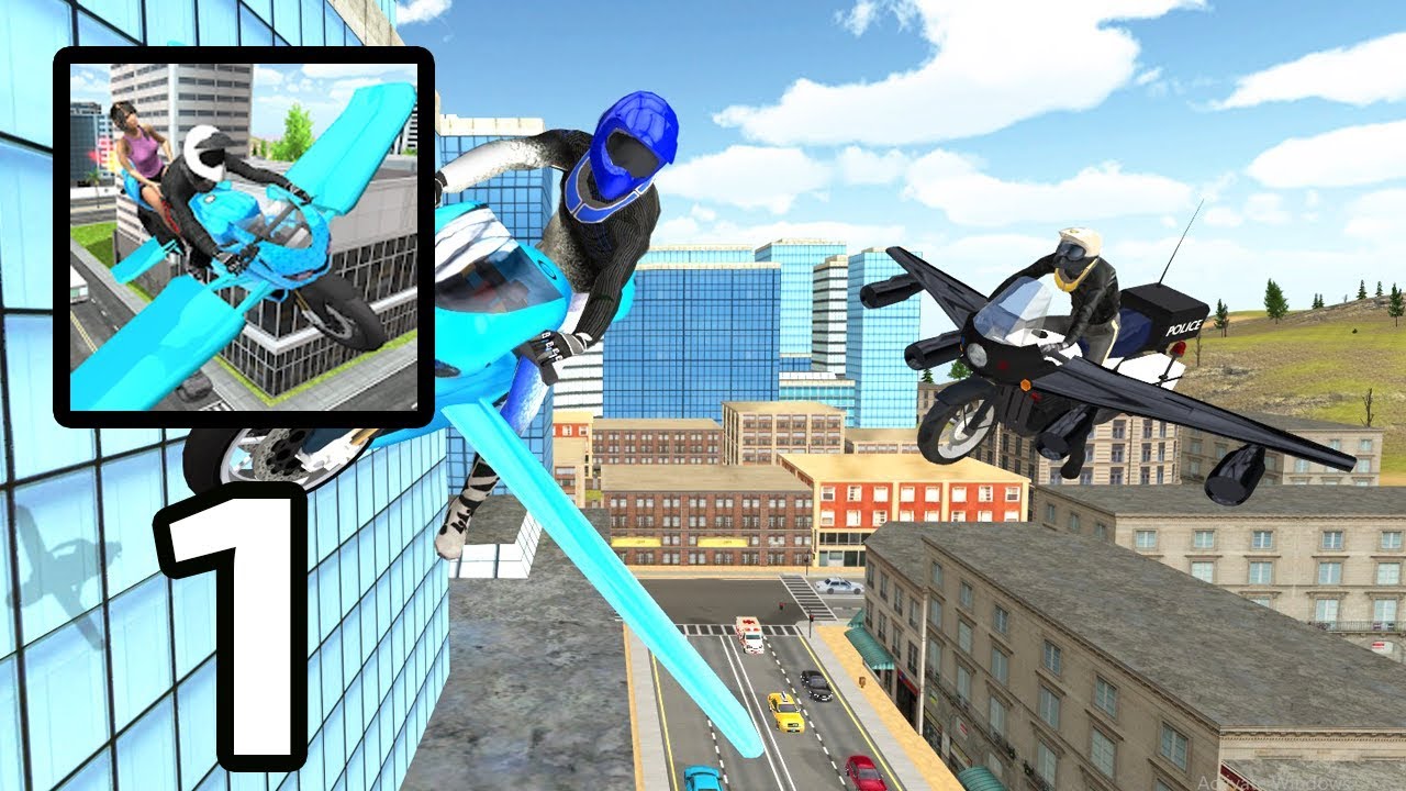 Flying Motorbike Simulator‏ Gameplay Part 1 (Android,IOS)