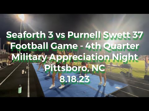 4th quarter Seaforth high school vs Purnell Swett high school football game - 8.18.23