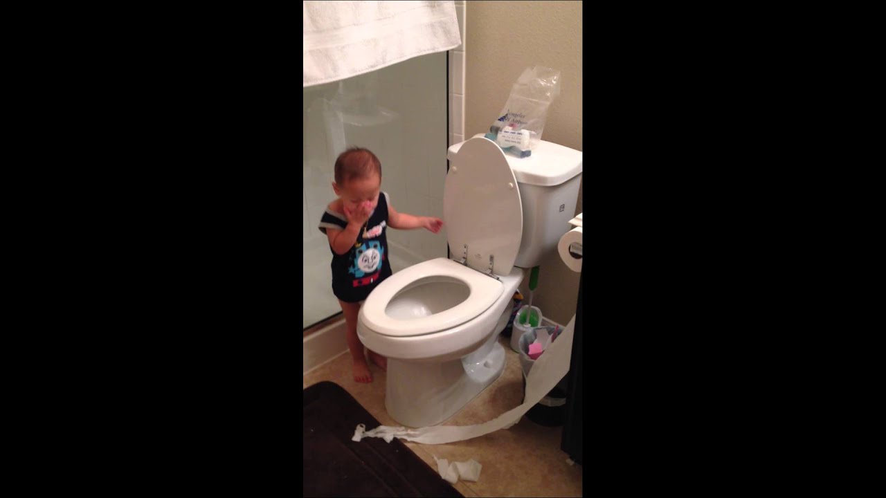 Baby flushing toilet YouTube