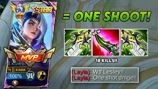 LESLEY ONE SHOOT BUILD IS HERE🔥 LESLEY BEST BUILD 2024 ~MLBB