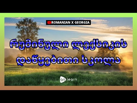 რუმინული ლექსიკის დაწყებითი სკოლა | Golearn