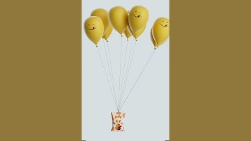 #cinema4d  #motiondesigner  Balloon Fly in Cinema 4D