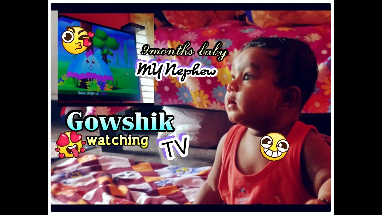 video editing software free My nephew Gowshik watching rhymes on TV 🤓 | 8 months baby boy | Raghav gajendra