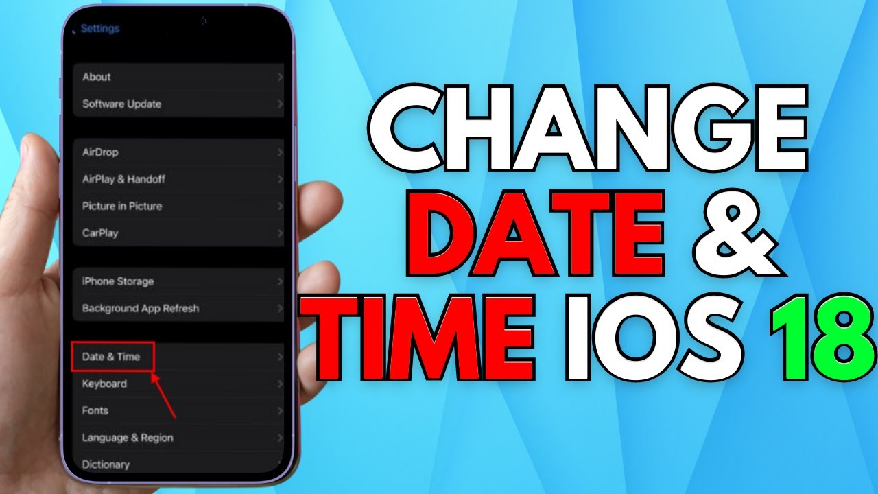 How To Change Date And Time On Iphone IOS 18 In 2024 (NEW UPDATE)