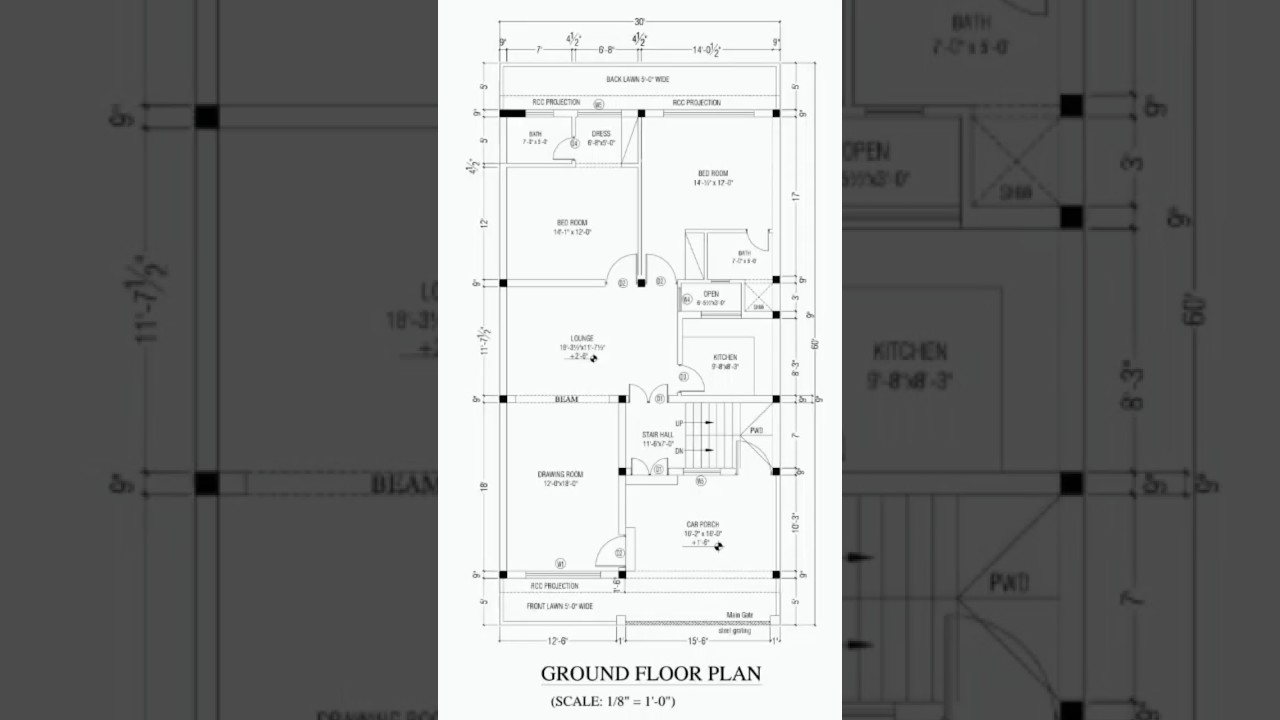 30* 60 house plan. ground floor . first floor. mumty
