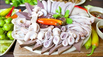 CÁCH LUỘC LÒNG LỢN NGON TRẮNG GIÒN, BỊ LÃNG QUÊN | Hải Đông Dương Mart