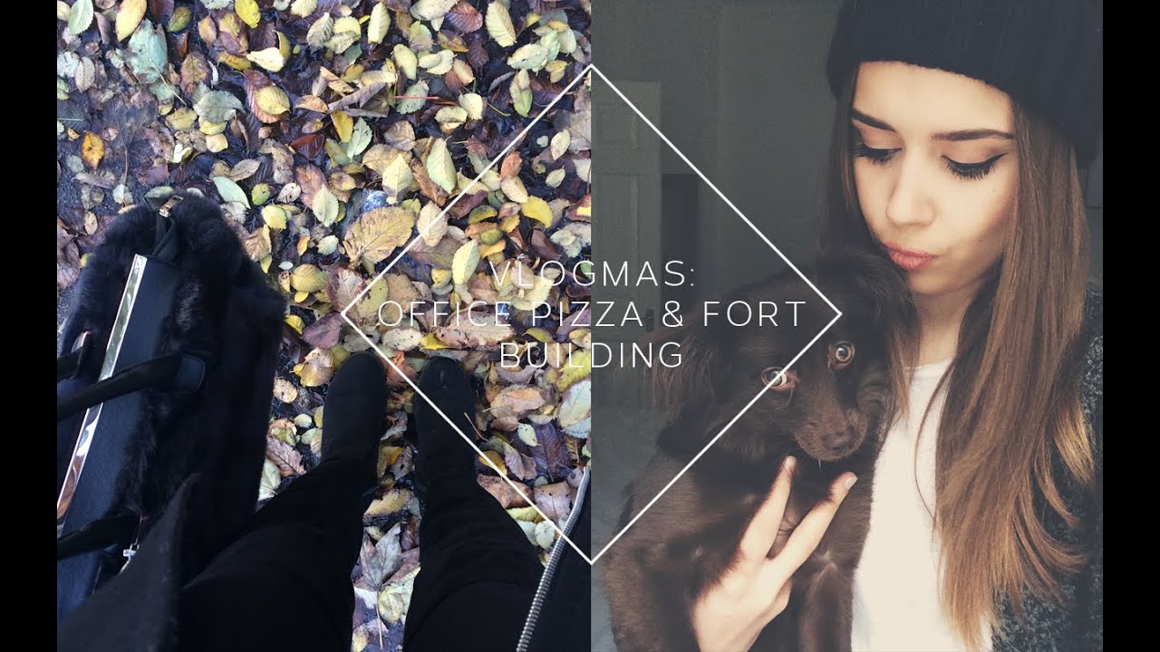 VLOGMAS #1 Office Pizza & Fort Building | Hello October