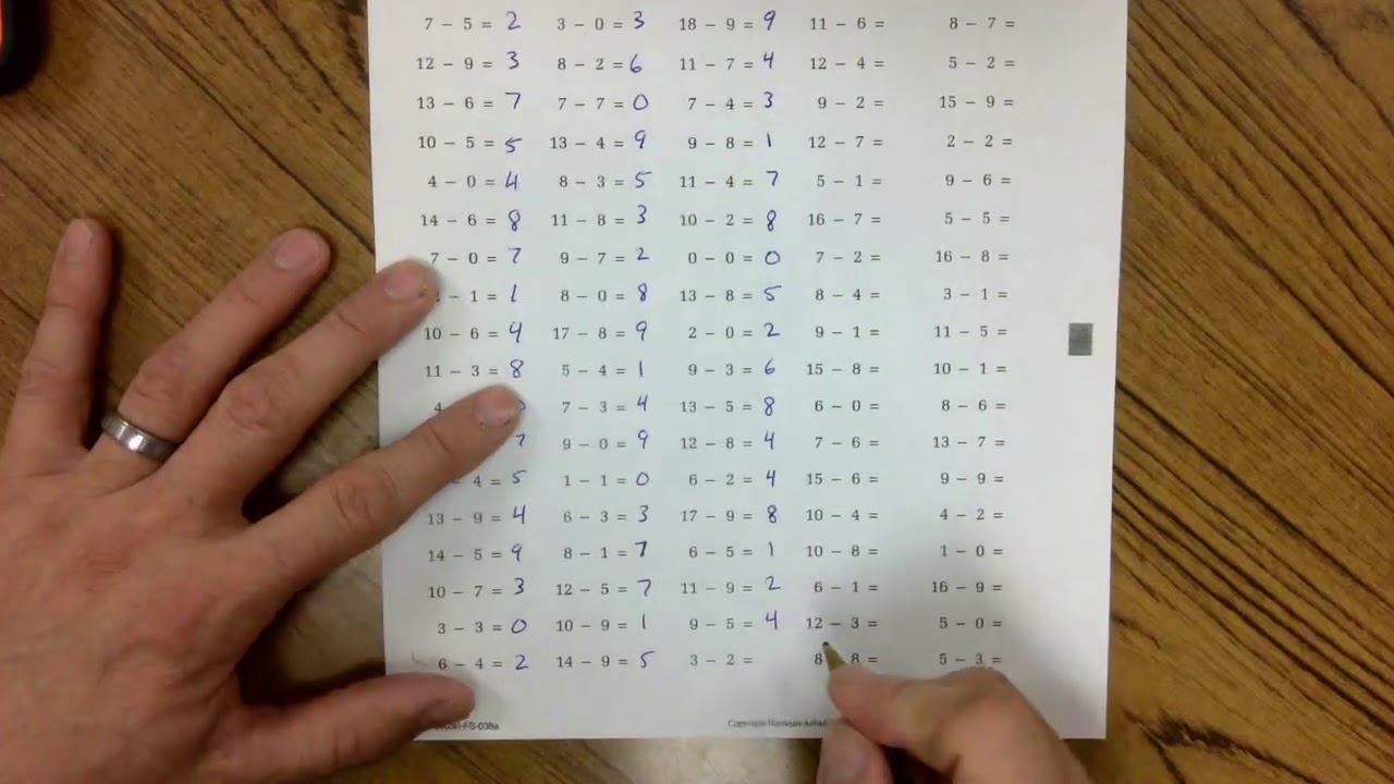 Math Facts 38 Wednesday - YouTube