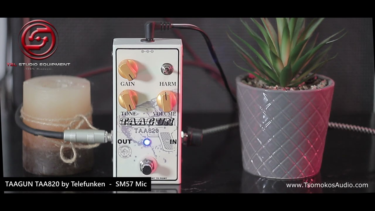 Very Unique Handmade Distortion Booster Boutique Pedal TAAGUN by Tsomokos Audio NOS Taa820 gold ic