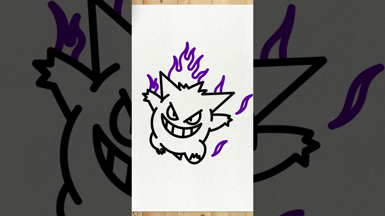 COMMENT DESSINER POKÉMON GENGAR | Étape par Étape Simple et Facile