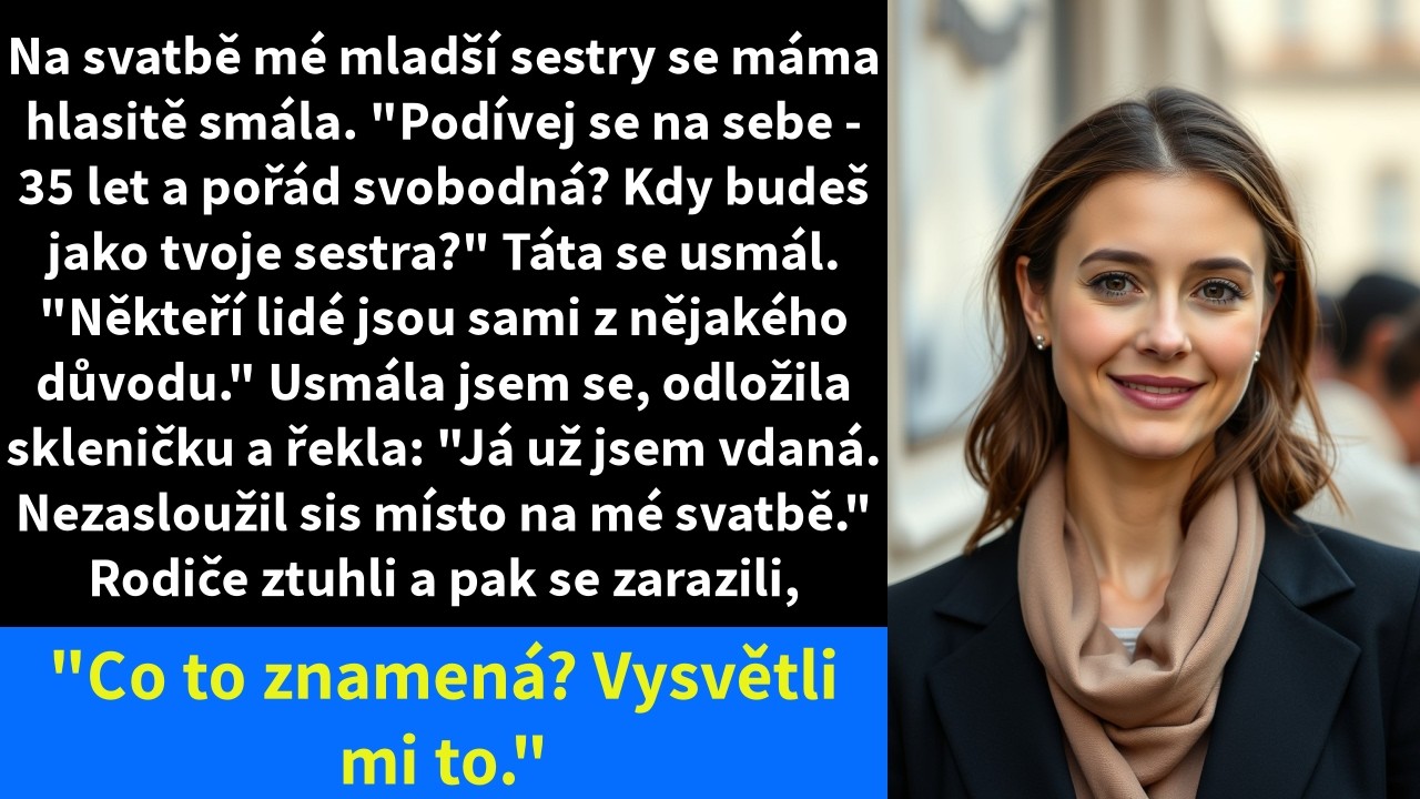 Celý večer měl být o lásce, rodině a krásném novém začátku. Místo toho se na mě moje matka usmála, pozvedla sklenku šampaňského uprostřed tanečního sálu a řekla dostatečně hlasitě, aby to slyšela...