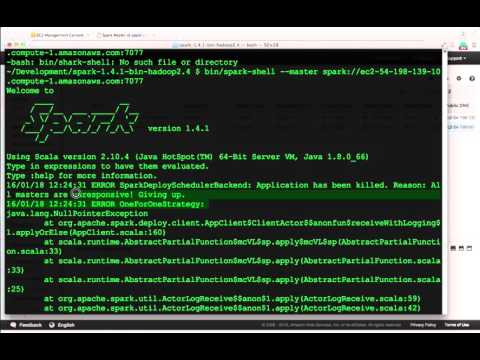 Setting up an Apache Spark Cluster on Amazon EC2 Part 2
