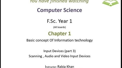 FSc Computer Science Book 1, CH 1, LEC 5 : Image Scanners