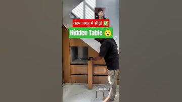 Hidden Folding Table for Home Office Work | Smart Space Saver #shorts #table #homeoffice