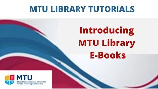 Introducing MTU e-Books