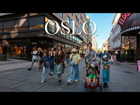 Oslo City Centre Walk Summer Stroll Through Downtown Oslo 4K HDR Norway 🇳🇴 thumbnail