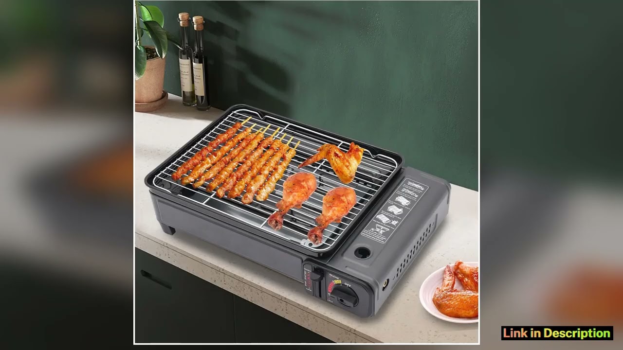 Butane Grill Stove Portable Camping Grill Gas Stove for Camping Traveling Trekking Essential Gear