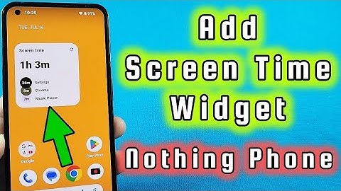 Show Screen Time Widget Nothing Phone