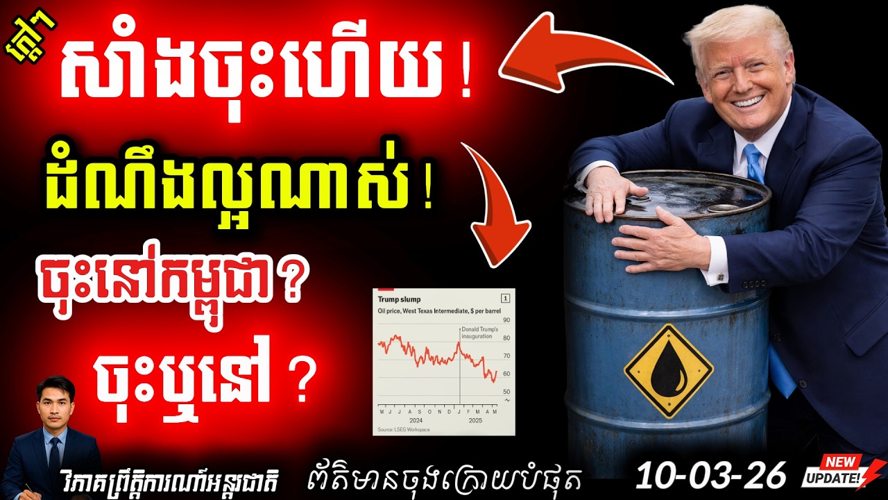 🚨 បន្ទាន់! ប្រេងចុះថ្លៃ $90 ក្រោយ Trump ថាចប់សង្គ្រាម 💥 Israel-Iran នៅតែក្ដៅ! ⚠️ Update!