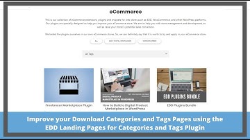 New Features and Updates of the EDD Landing pages for Categories and Tags Plugin
