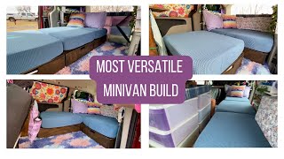 The most versatile, minivan-build, you will ever see- four different set ups in one minivan build