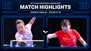 Shin Yubin vs Zong Geman | WS R32 | #WTTLondon 2025 screenshot 4