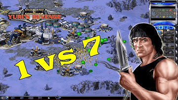Red Alert 2 - me vs 7 Brutal AI + super weapons