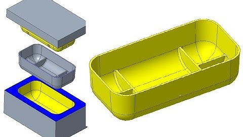 Core Cavity Extraction of a simple Plastic Part using Cero.