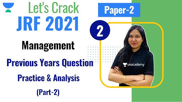 3:00 PM-JRF 2021 | Management by Charu Goyal | Previous Years Question Practice and Analysis(Part 2)