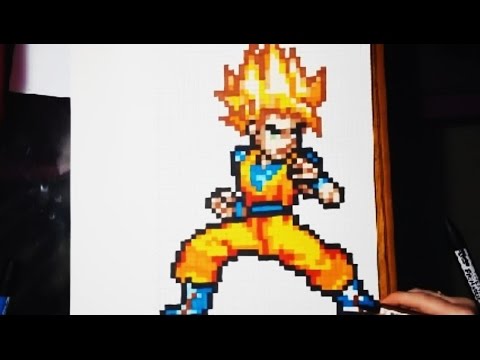 Pixel Art Drawing Goku Ssj1 Dragon Ball Z