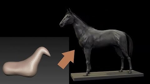 Sculptured a horse [ Mudbox-dynamic tessellation]