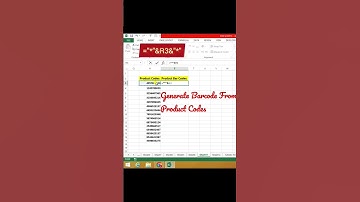 Generate Barcode From Product Codes #shorts #viral #technm #excel #ytshorts #explore #explorepage