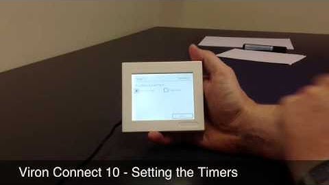 Viron Connect 10 - Setting the Timers