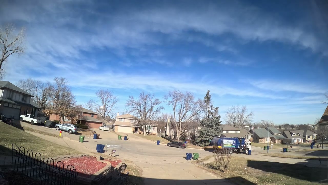 Cirrus clouds and contrails over Nebraska - January 16, 2025