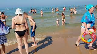 Анапа. Погода. 7.07.2018 ХОЛОДНОЕ МОРЕ. Пляж Жемчужина