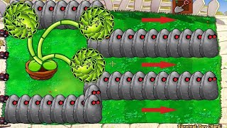 Plants vs Zombies Hack  - Threepeater Vs 9999 Giga Gargantuar Vs Dr Zomboss screenshot 1