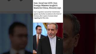 #Iran #Israel #Araghchi #China #StraitOfHormuz #WestAsia #Beijing #BreakingNews #GlobalPolitics #war