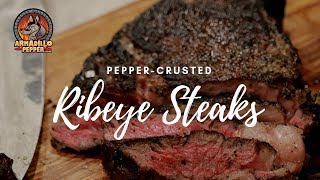 Today we are making pepper crusted ribeye steaks on the old smokey
grill. this is a really fun cook out at mosquito lagoon, fl. will make
some baked potat...