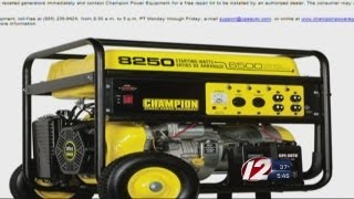 Thousands of Home Generators Recalled