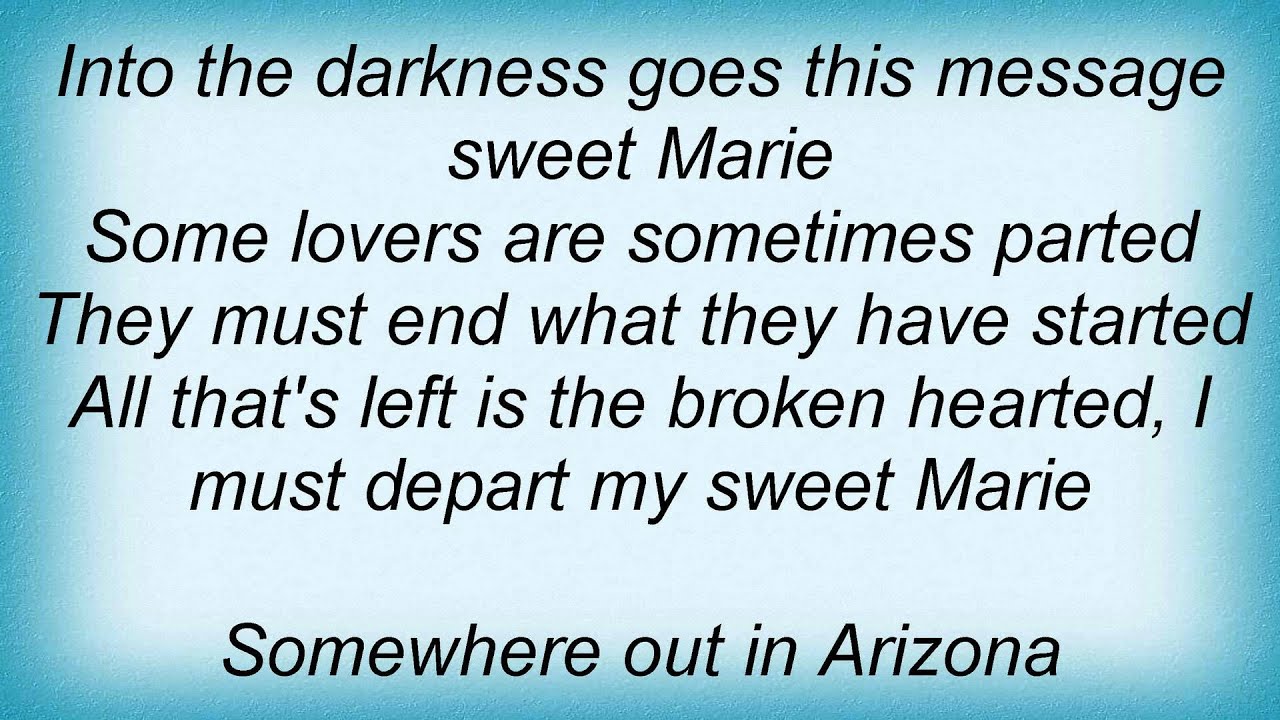 Thin Lizzy Sweet Marie Lyrics YouTube