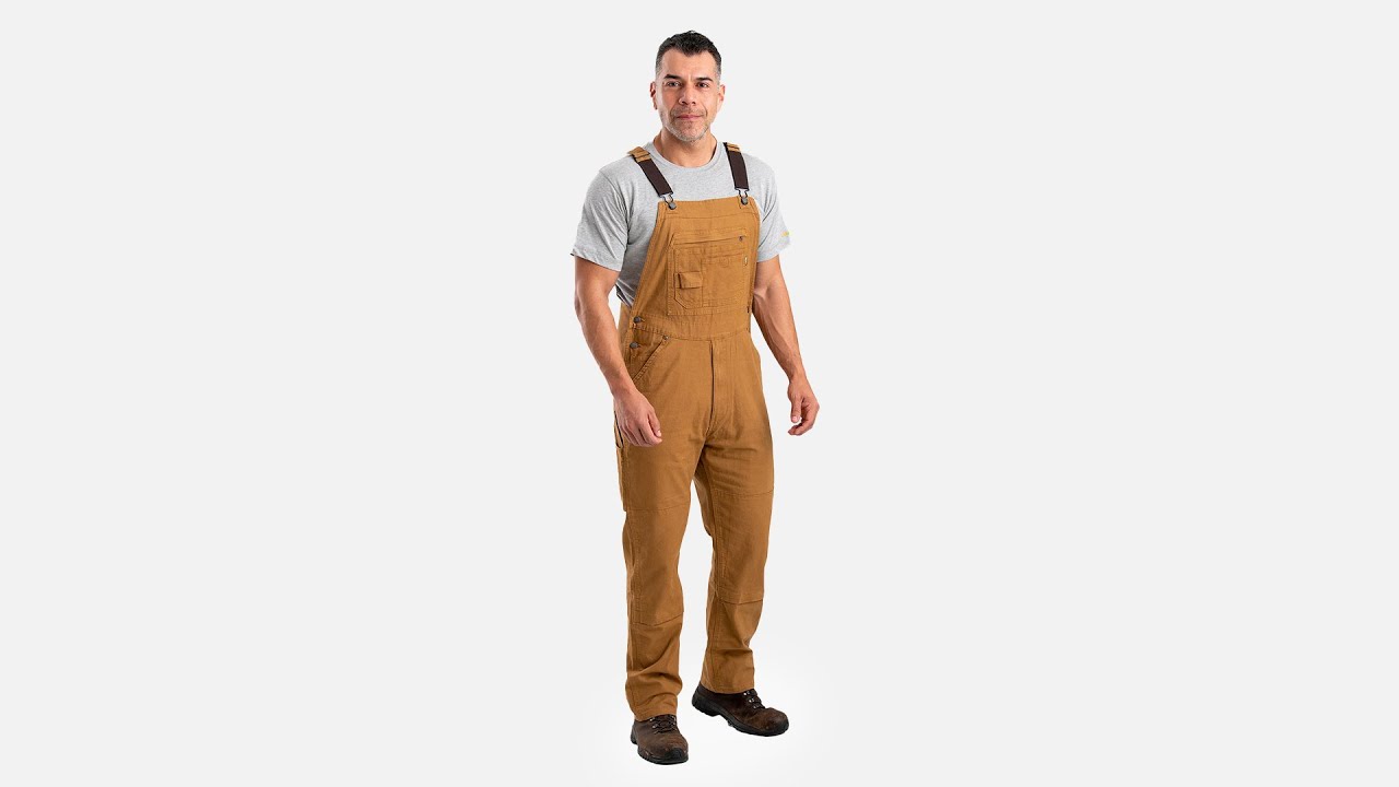 B1069BD Highland Flex Unlined Duck Bib Overall - Brown Duck