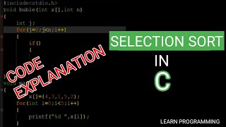 Selection Sort in C | Algorithm with code in Hindi | Data Structure