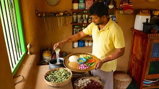 VEGETABLE Recipe | SAMBAR Rice Recipe || Veg Village Food Cooking in Village || The Traditional Life