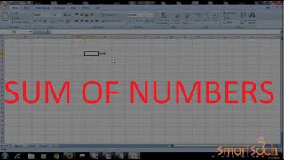 How to get sum of the number in microsoft excel in windows 7