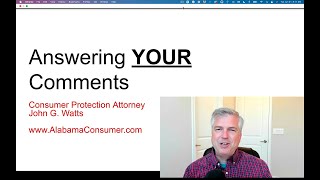 Q&A from your comments about FDCPA, abusive landlords and debt buyer lawsuits