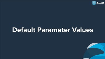 Default Parameter Values