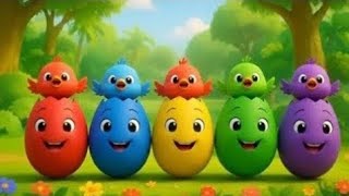 Colorful Eggs Surprise 🚗🥚 | Learn Colors with Cars &amp; Bunny | Fun Nursery Rhyme for Kids